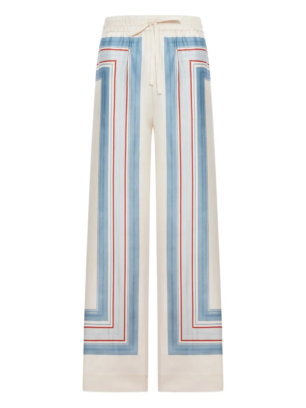 ZIMMERMANN striped drawstring trousers - Beige