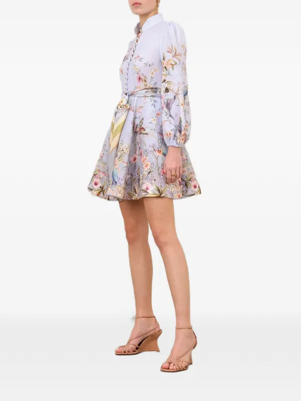 ZIMMERMANN Rebellion Button Mini Dress | Blue Aviary | Size 0 ZIMMERMANN Rebellion Button Mini Dress | Blue Aviary | Size 0