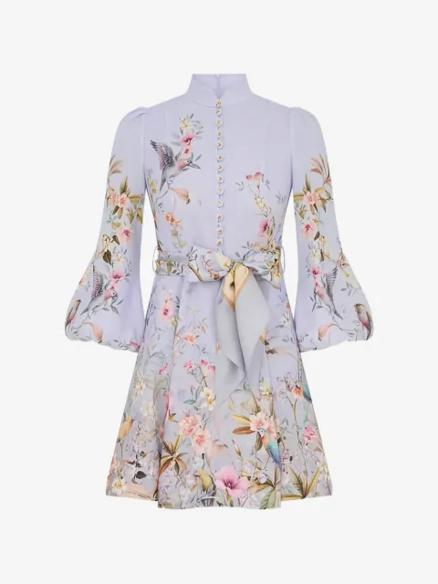 ZIMMERMANN kort blomstret Rebellion kjole med knapper