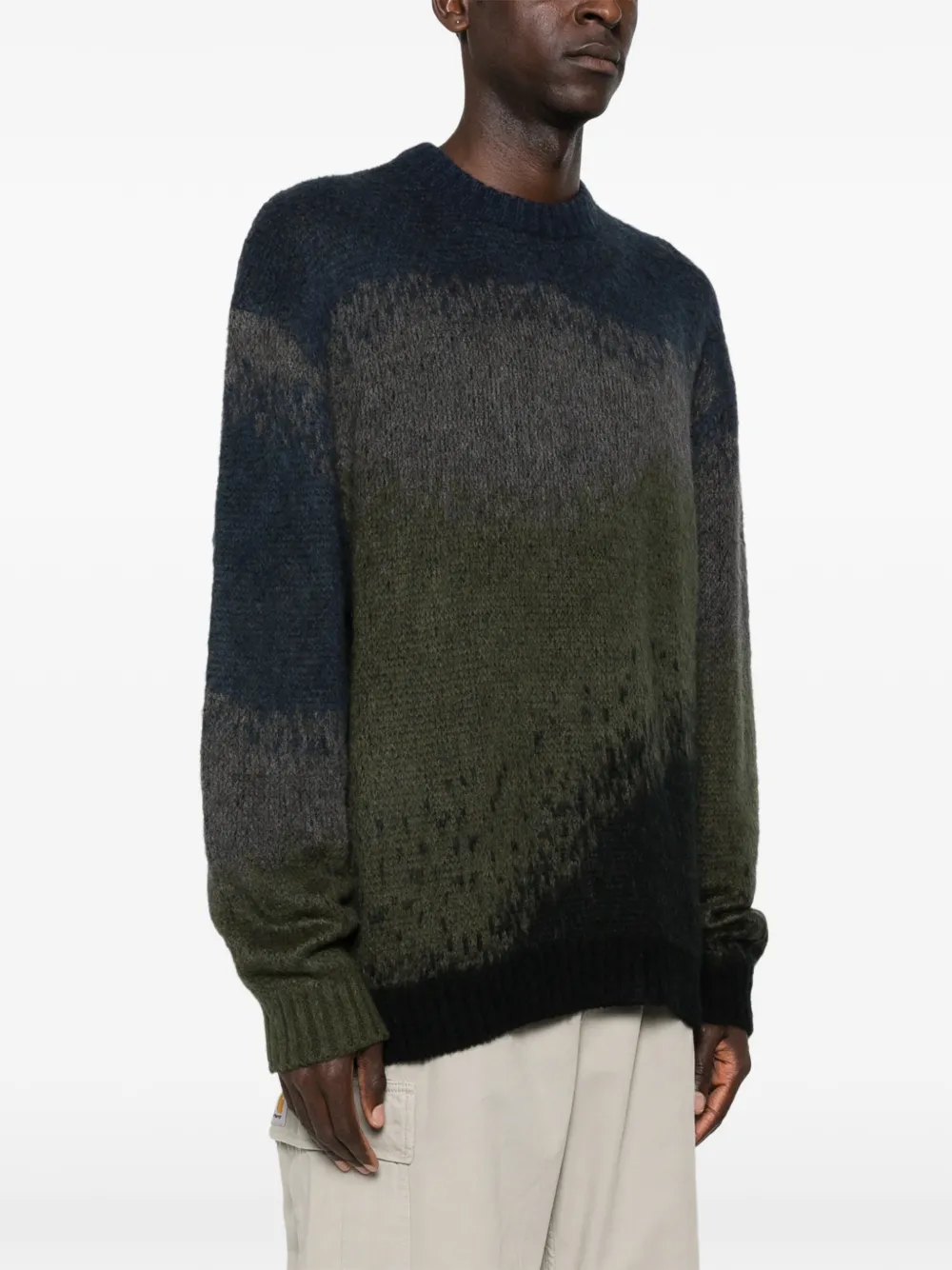 Carhartt WIP Tinley trui met colourblocking en ronde hals Blauw