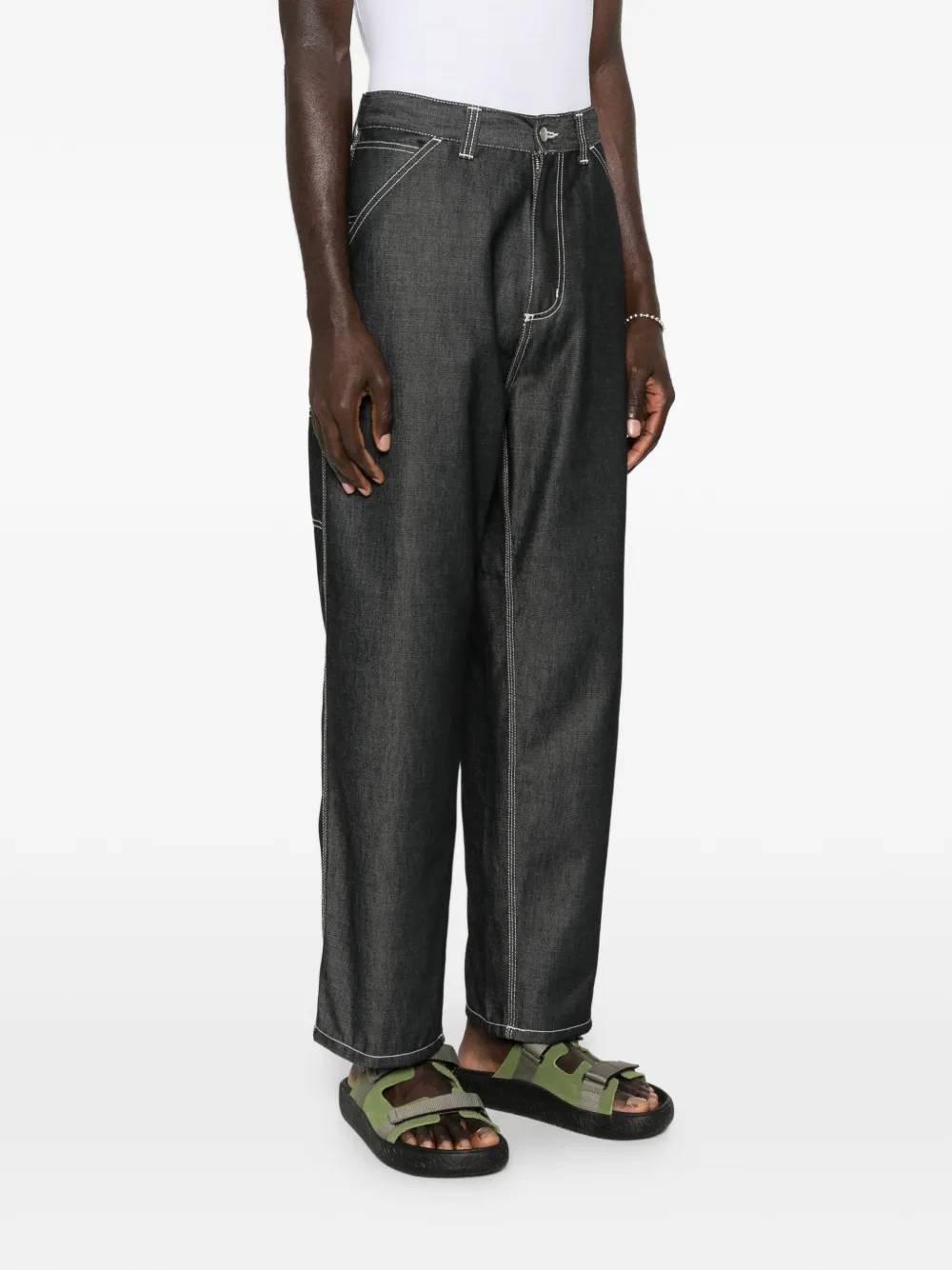 カーハート コントラストステッチ ブラック デニムパンツ Carhartt WIP OG コントラストステッチ ジーンズ | ブラック | FARFETCH JP