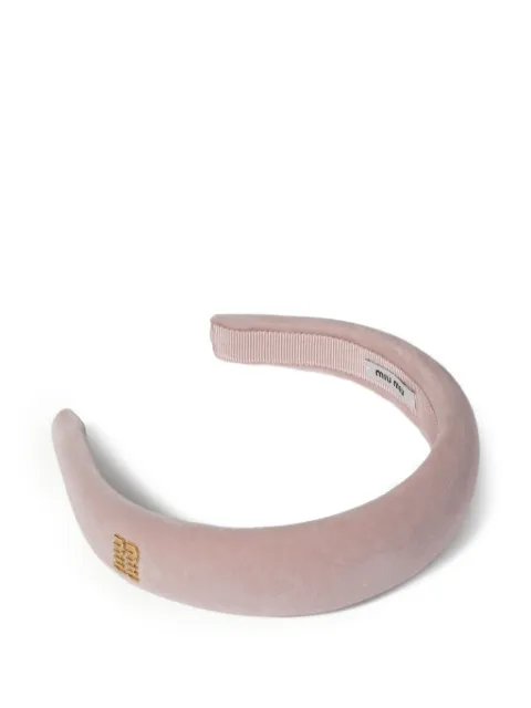 Miu Miu lettering-logo headband