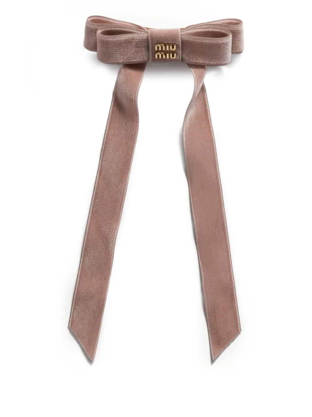 Miu Miu hårspænde med logobogstaver | lyserød | Image 1