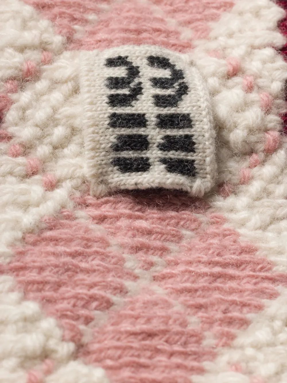 Miu Miu Haarband met logopatch - Beige