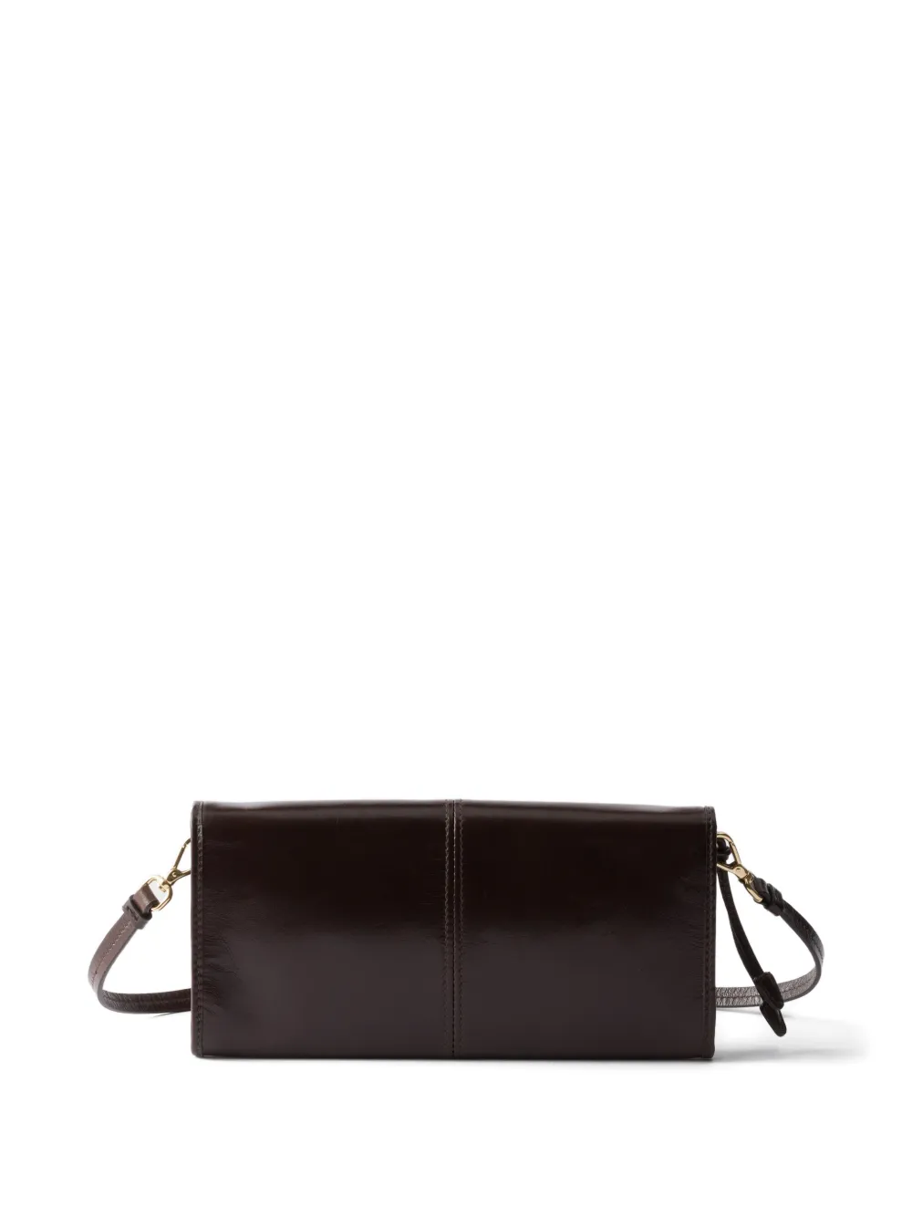 Prada Womens Brown Logo-embellished Leather Wallet In Brown