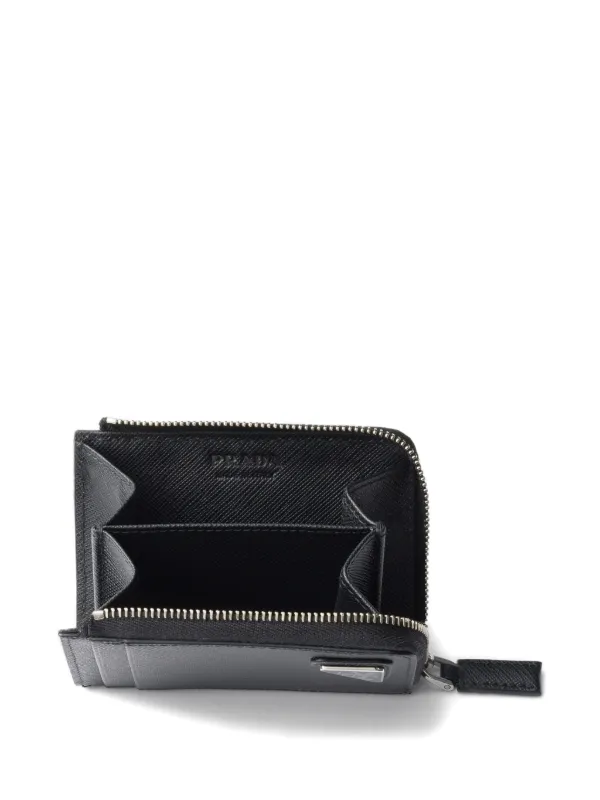 Prada レザー 財布 | ブラック | FARFETCH JP
