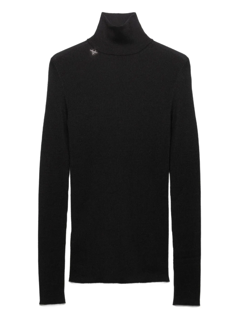 Prada ribbed logo turtleneck sweater | negro | Image 1