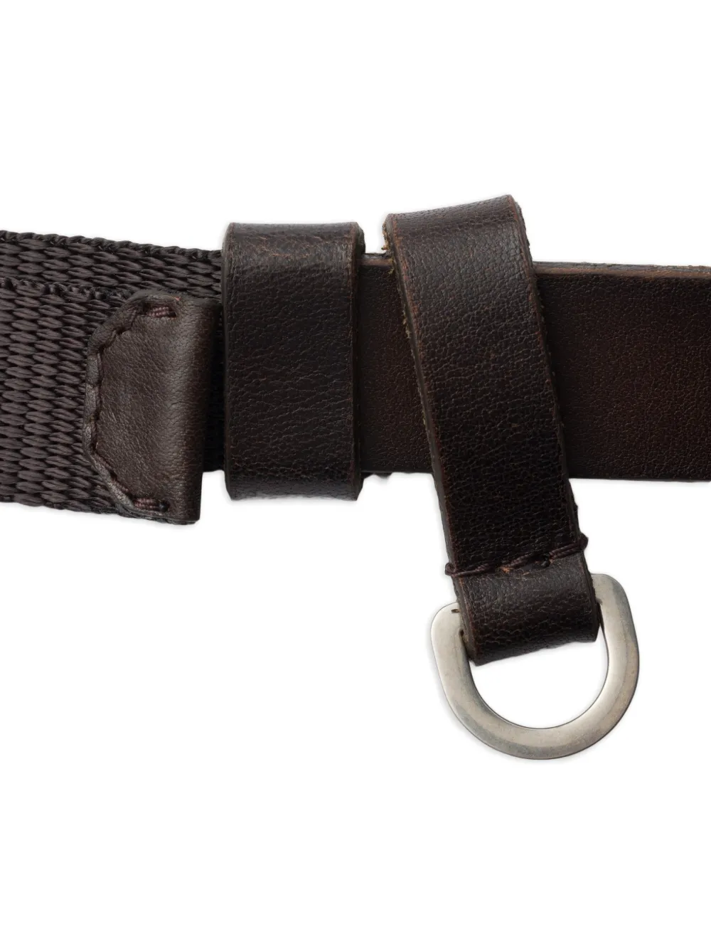 Prada Riem met gegraveerd logo Bruin