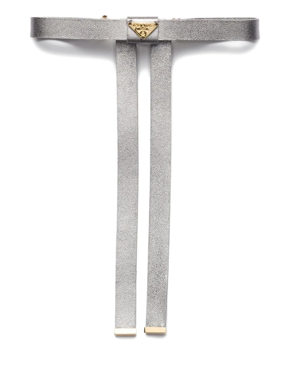 Prada logo hair clip Grijs