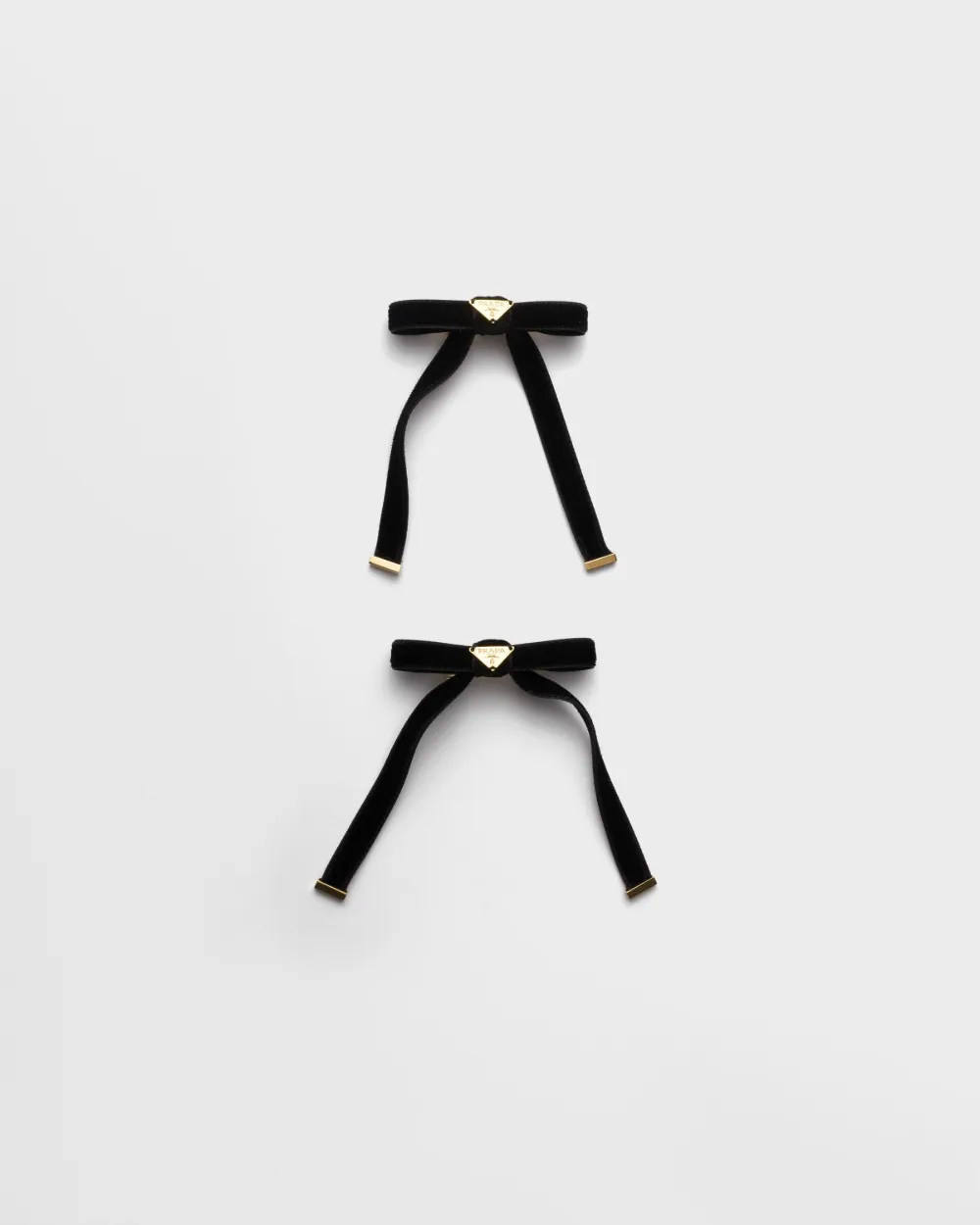 Prada Logo Hair Clip In Black