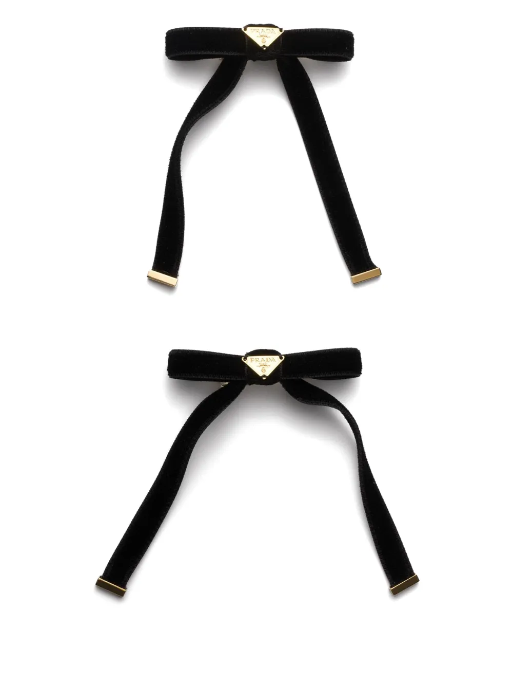 Prada logo hair clip - Nero