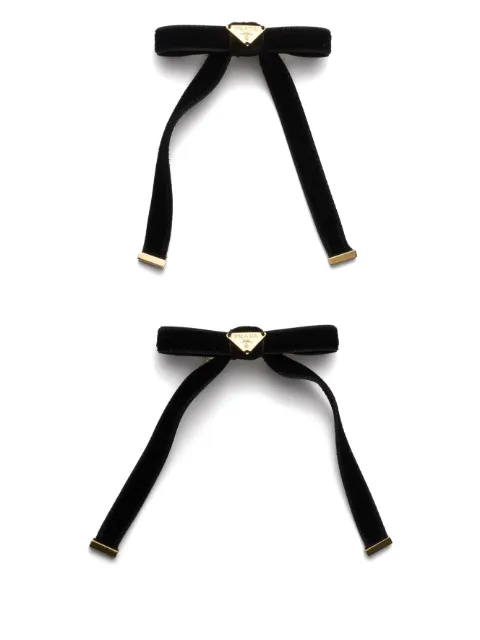 Prada logo hair clip