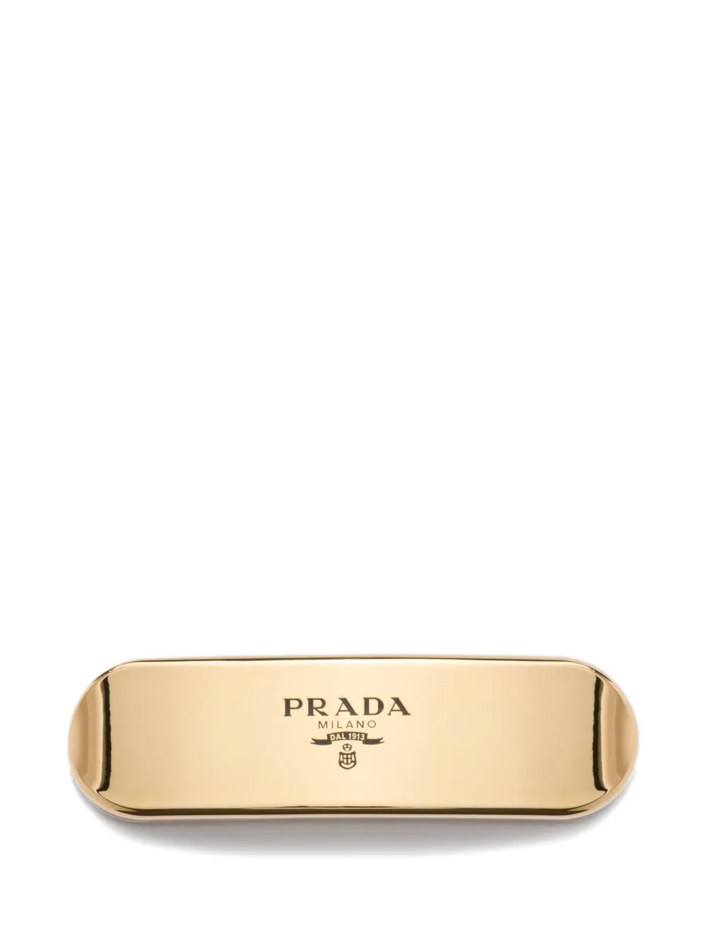 Prada Logo hair clip | Gold | Image 1