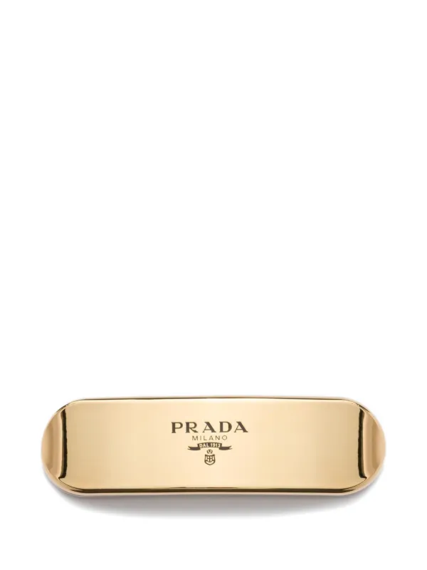 Prada ロゴ ヘアクリップ | ゴールドトーン | FARFETCH JP