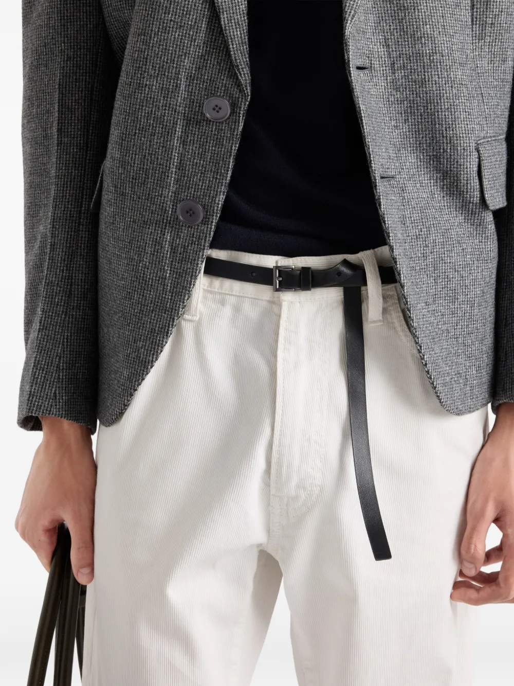  Prada Leather Belt - Black 