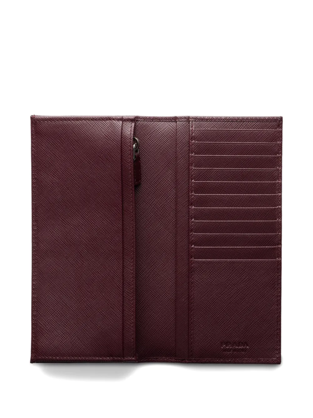 Prada logo leather wallet Rood