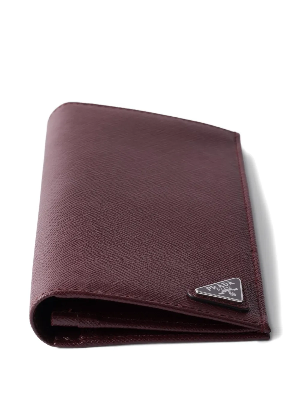 Prada logo leather wallet Rood