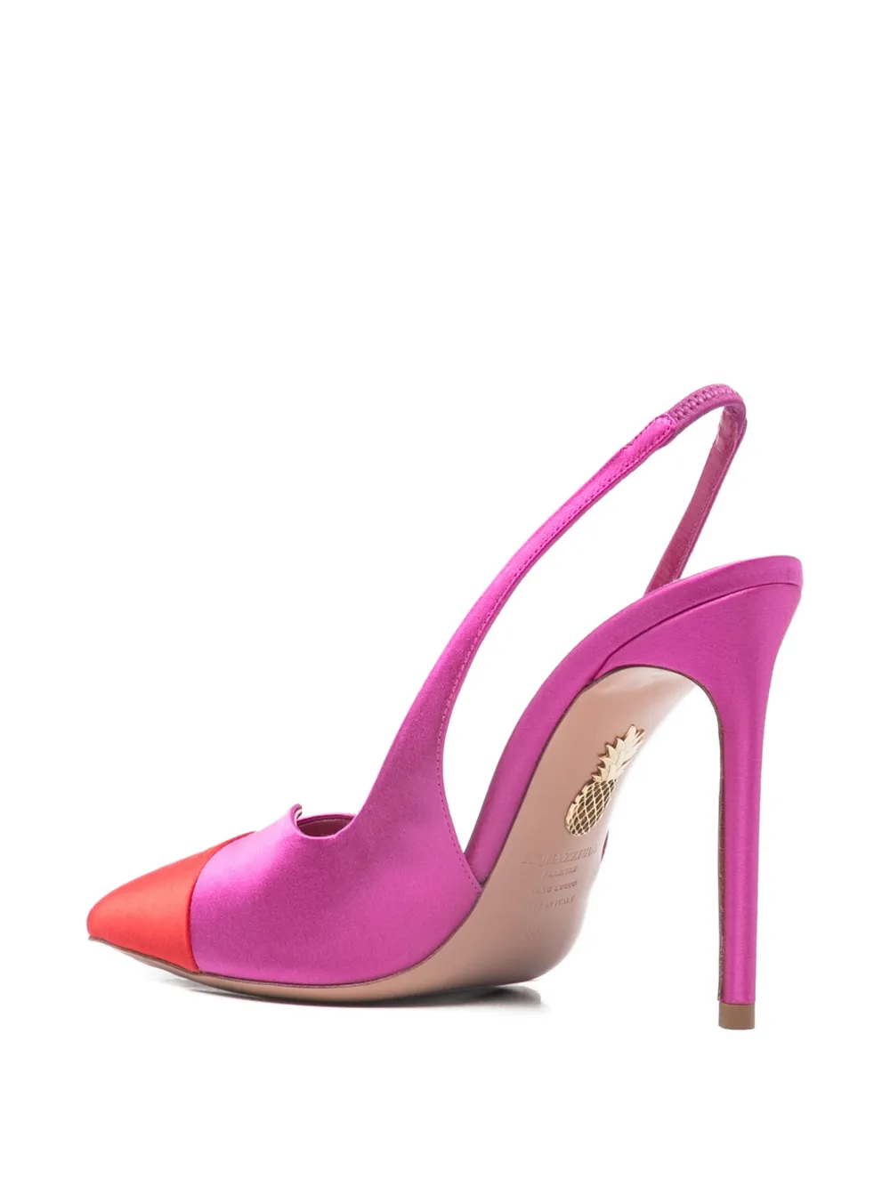 Aquazzura Gia Sling slingback point-toe pumps Roze
