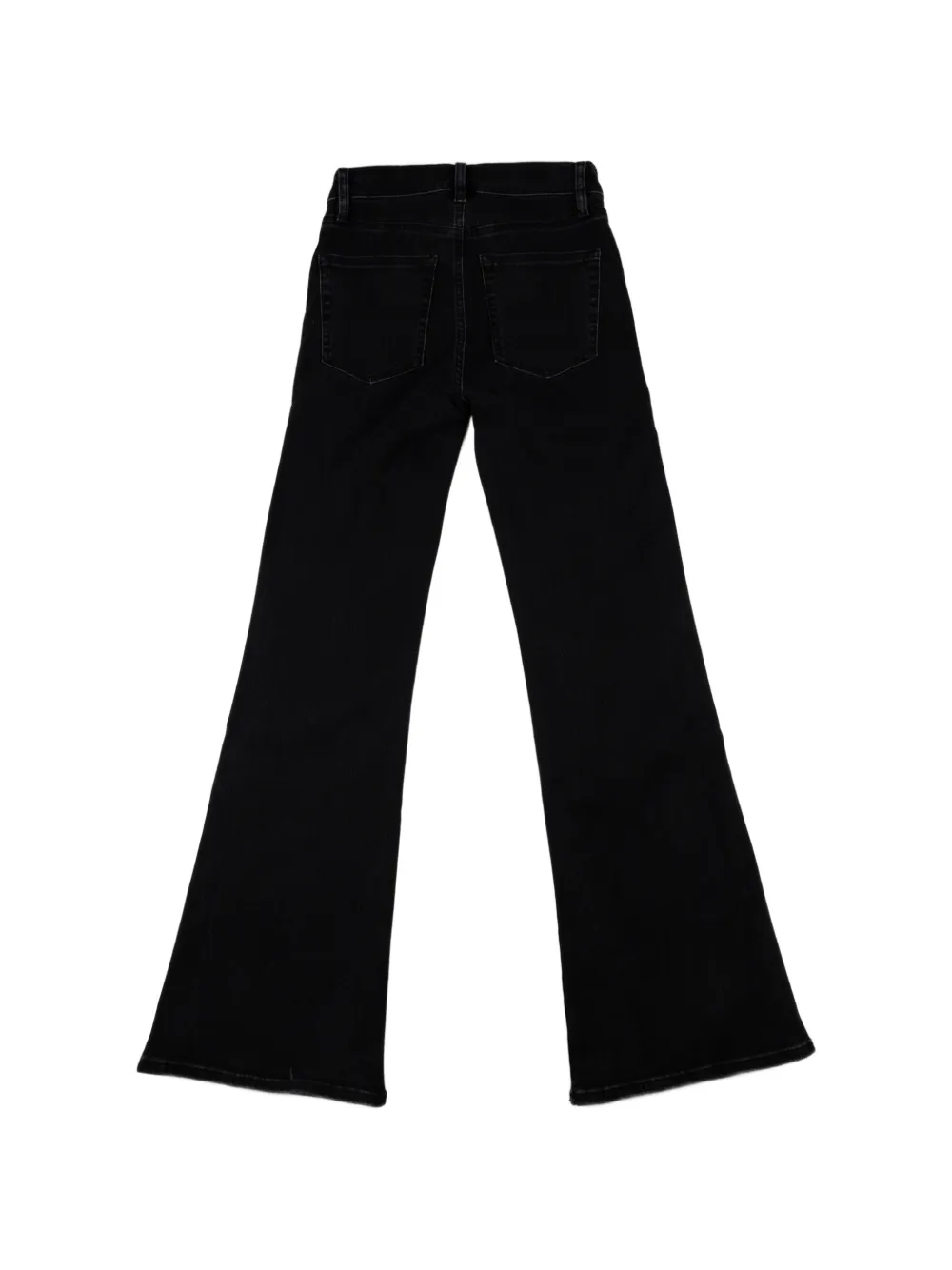  Frame Button-fastening Flared Jeans - Black 