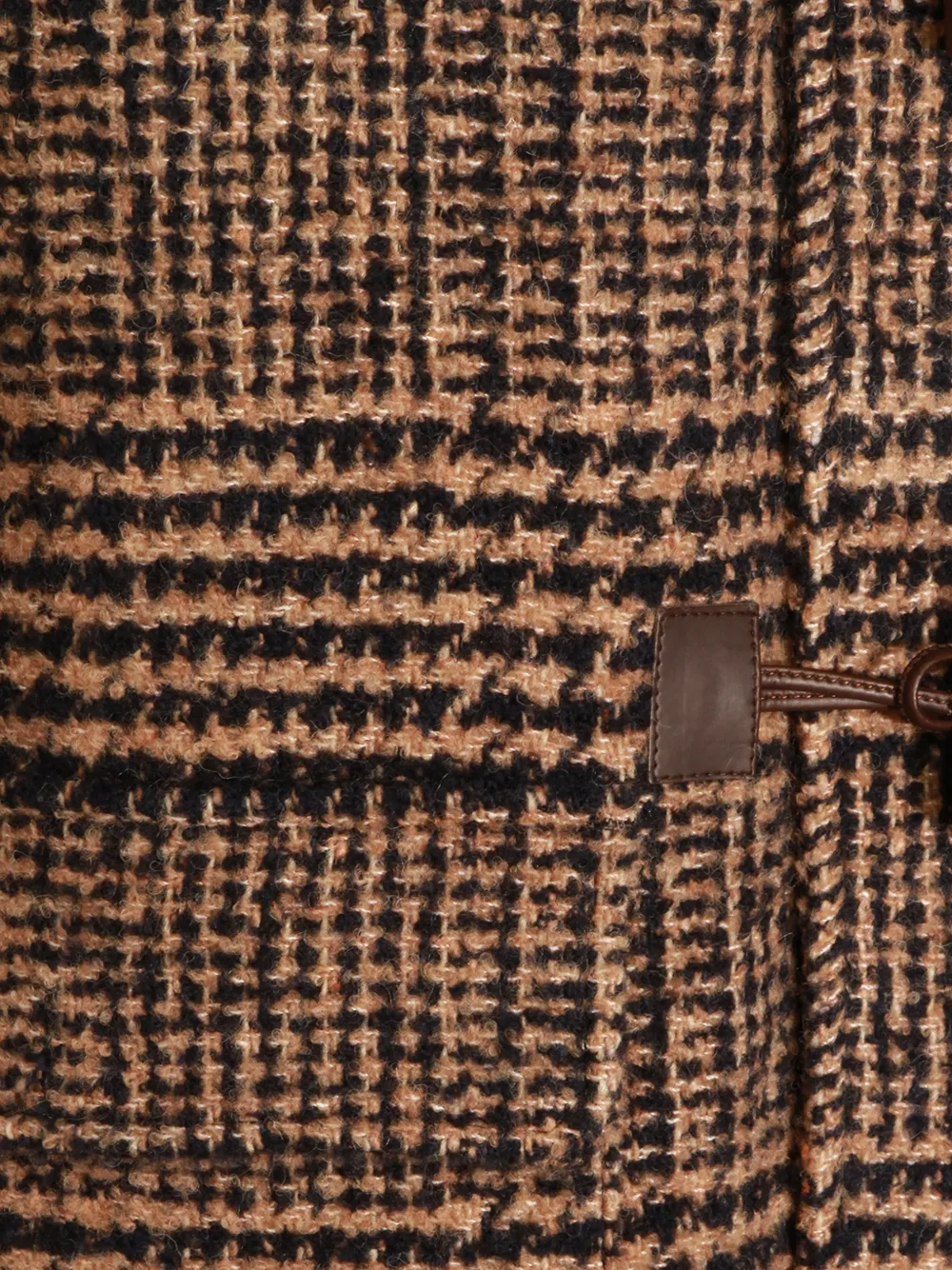 Herno hooded check-toggle coat Bruin