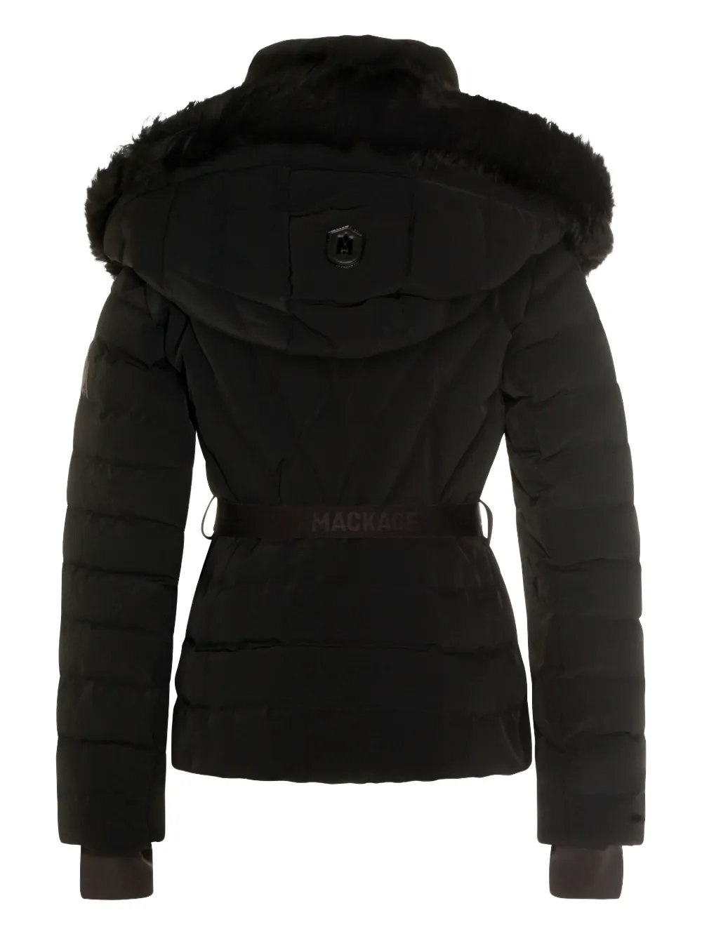 Mackage abrigo con cinturón y ribete de pelo con cinturón | Abrigos de pelo artificial | Image 2