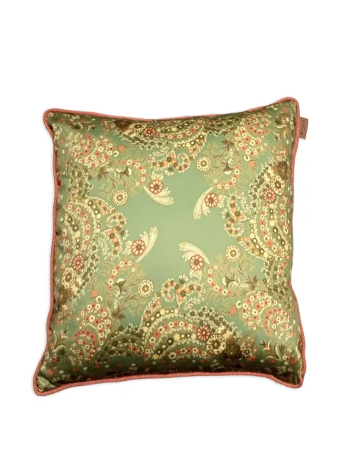 ETRO HOME cojín con motivo floral y ribete de cuerda de 45cm x 45cm