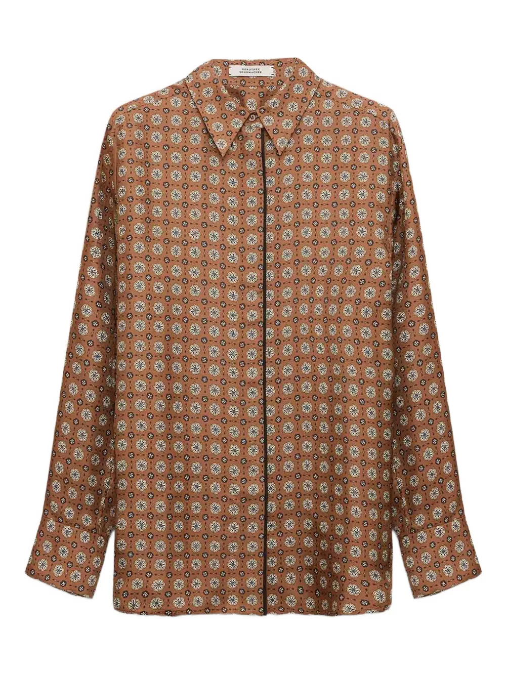 Dorothee Schumacher Graphic Dreams Printed Shirt In Brown