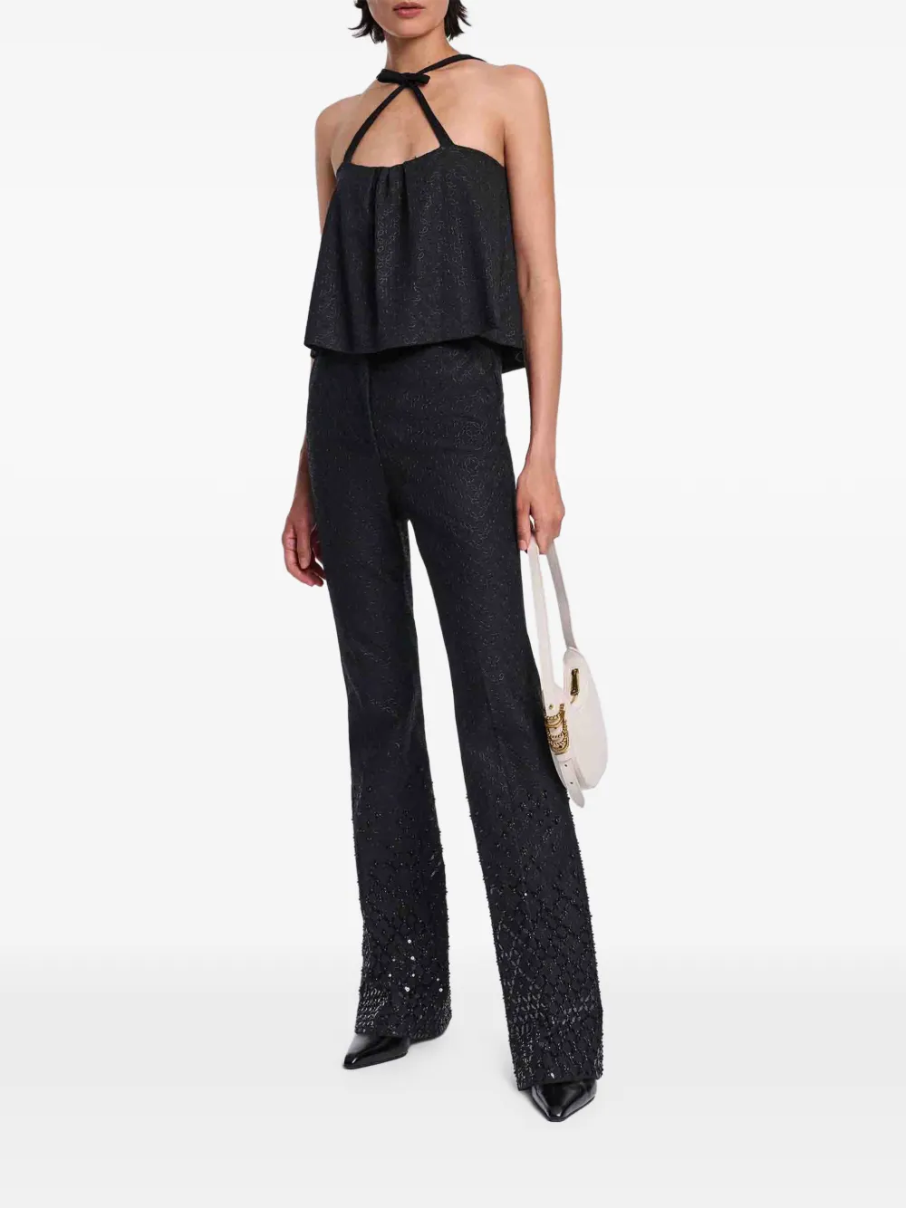 Dorothee Schumacher Sparkling Emotions embellished trousers - Zwart