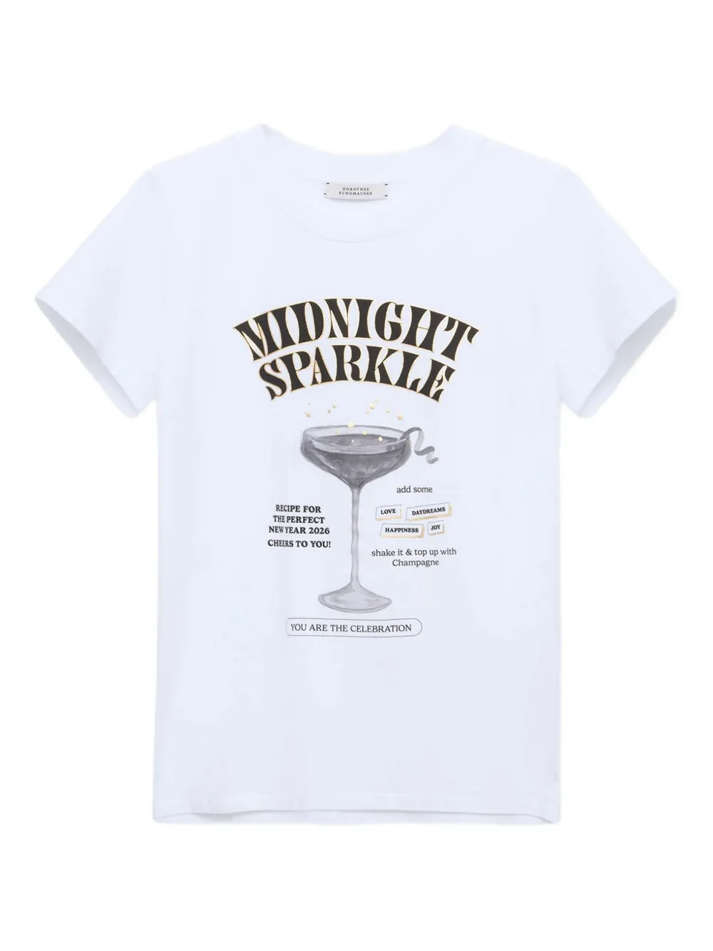 Dorothee Schumacher Midnight Sparkle Printed Short-sleeve T-shirt In White