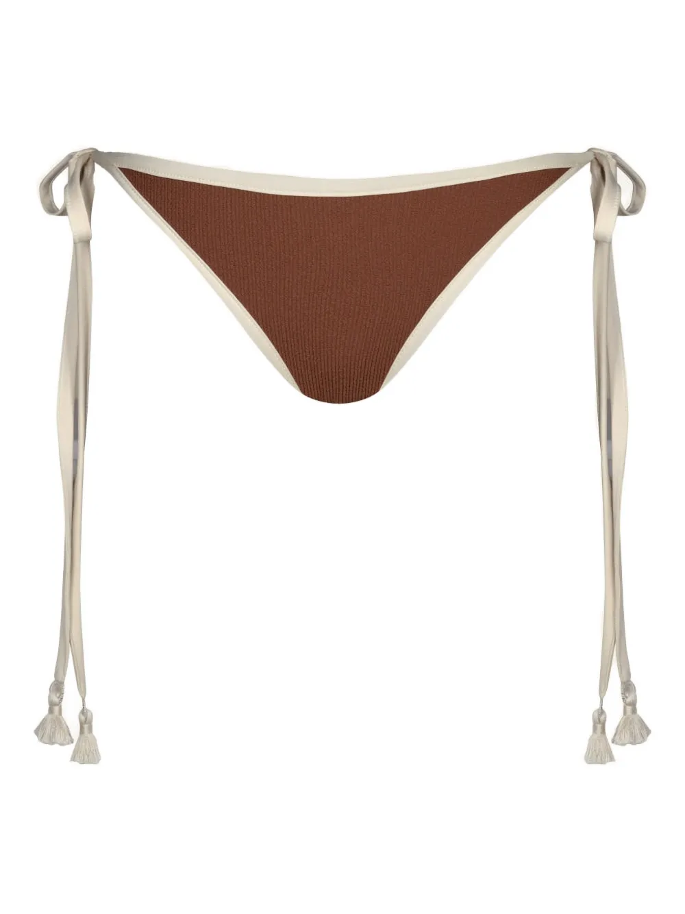 Johanna Ortiz Spiritual Retreat crinkle tie bikini bottom - Marrone