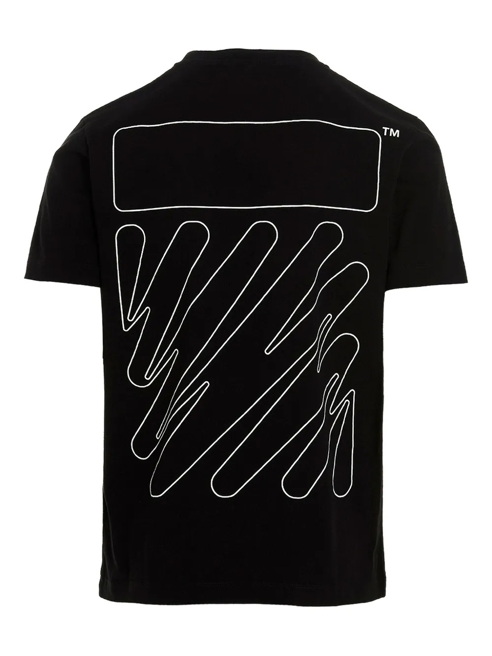 Off-White wave outline T-shirt - Zwart