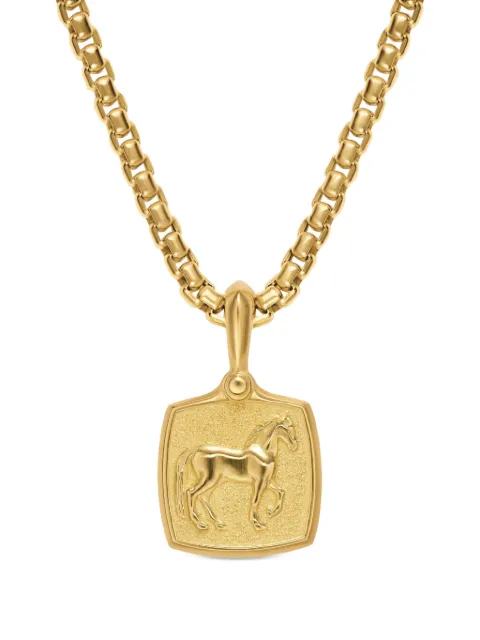 David Yurman 18K yellow gold Petrvs horse-amulet necklace 