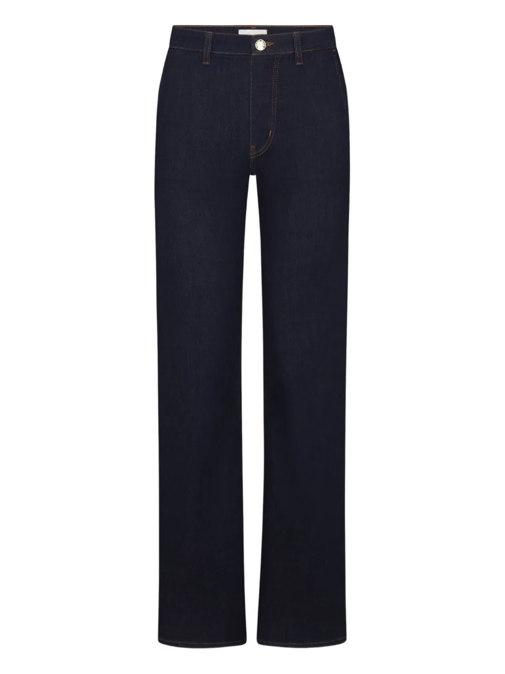Frame High-waisted Straight Leg Jeans In Black