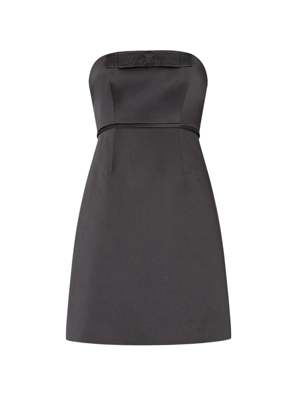 Milly Robin Duchess bow-embellishment mini dress - Nero