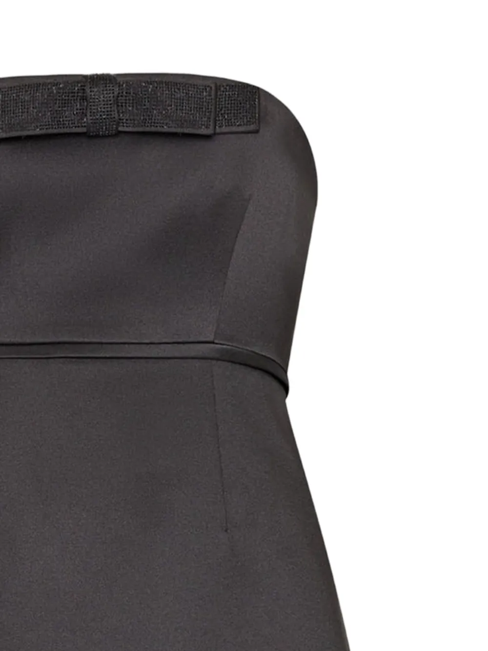  Milly Robin Duchess Bow-embellishment Mini Dress - Black 