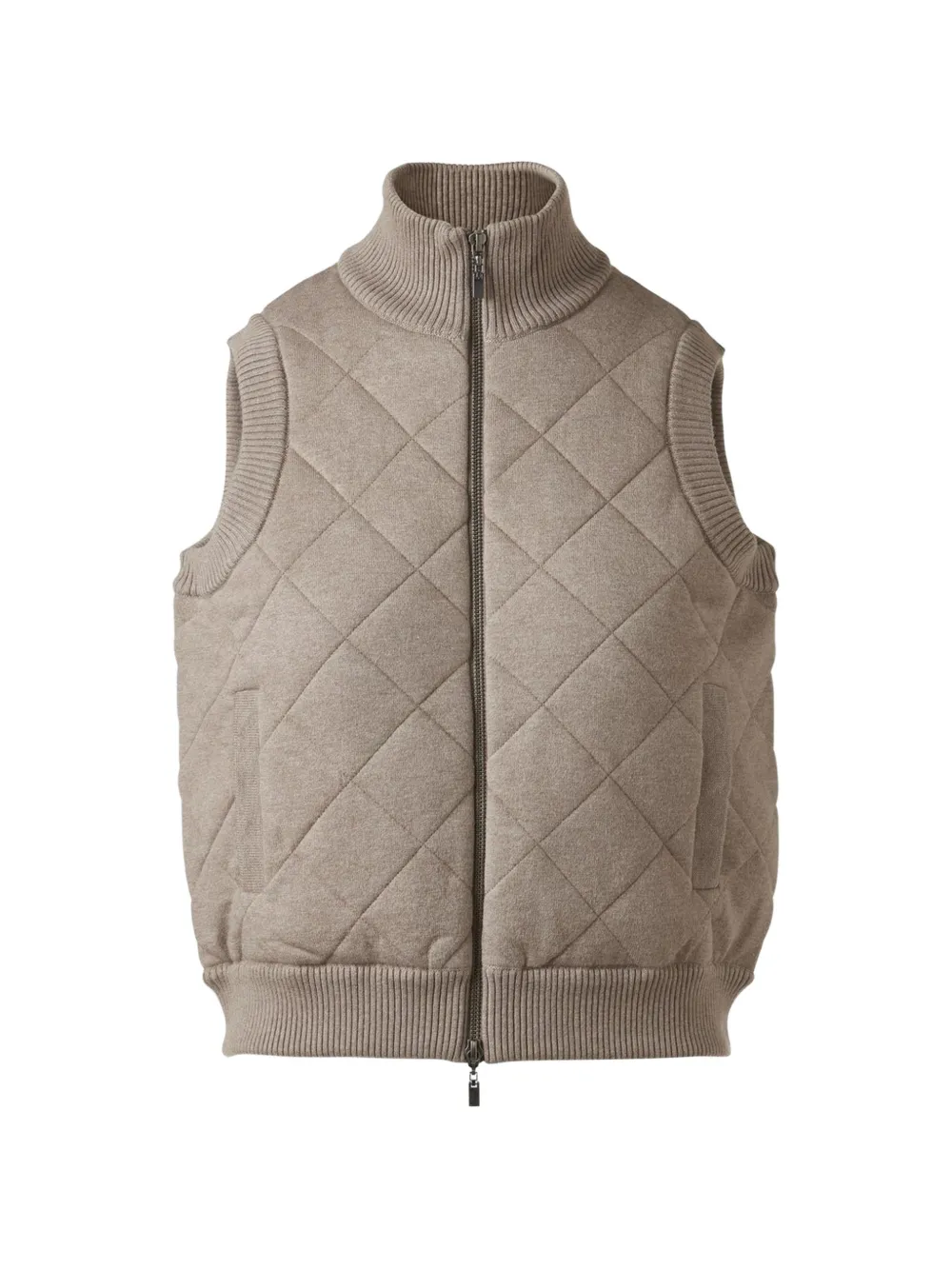 Kinross Cashmere quilted gilet - Nude