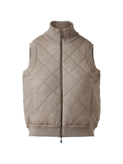 Kinross Cashmere quilted gilet