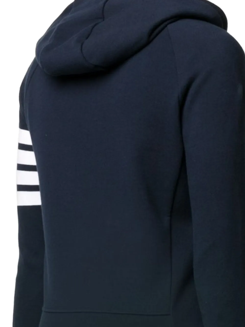 Thom Browne Navy Classic Loopback 4-bar Full Zip Hoodie In Blue