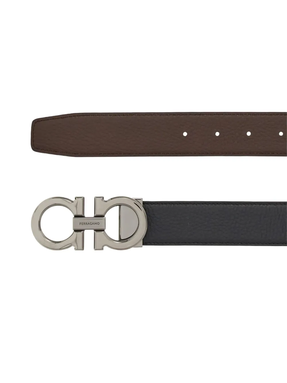 Ferragamo logo-detailed leather belt - Zwart