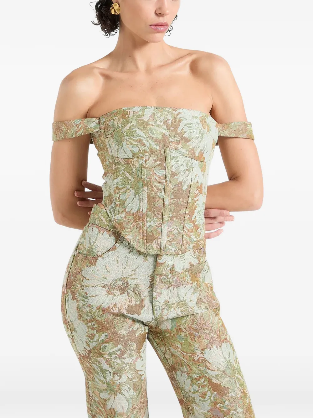 Manière De Voir Bonnie jacquard top - Verde