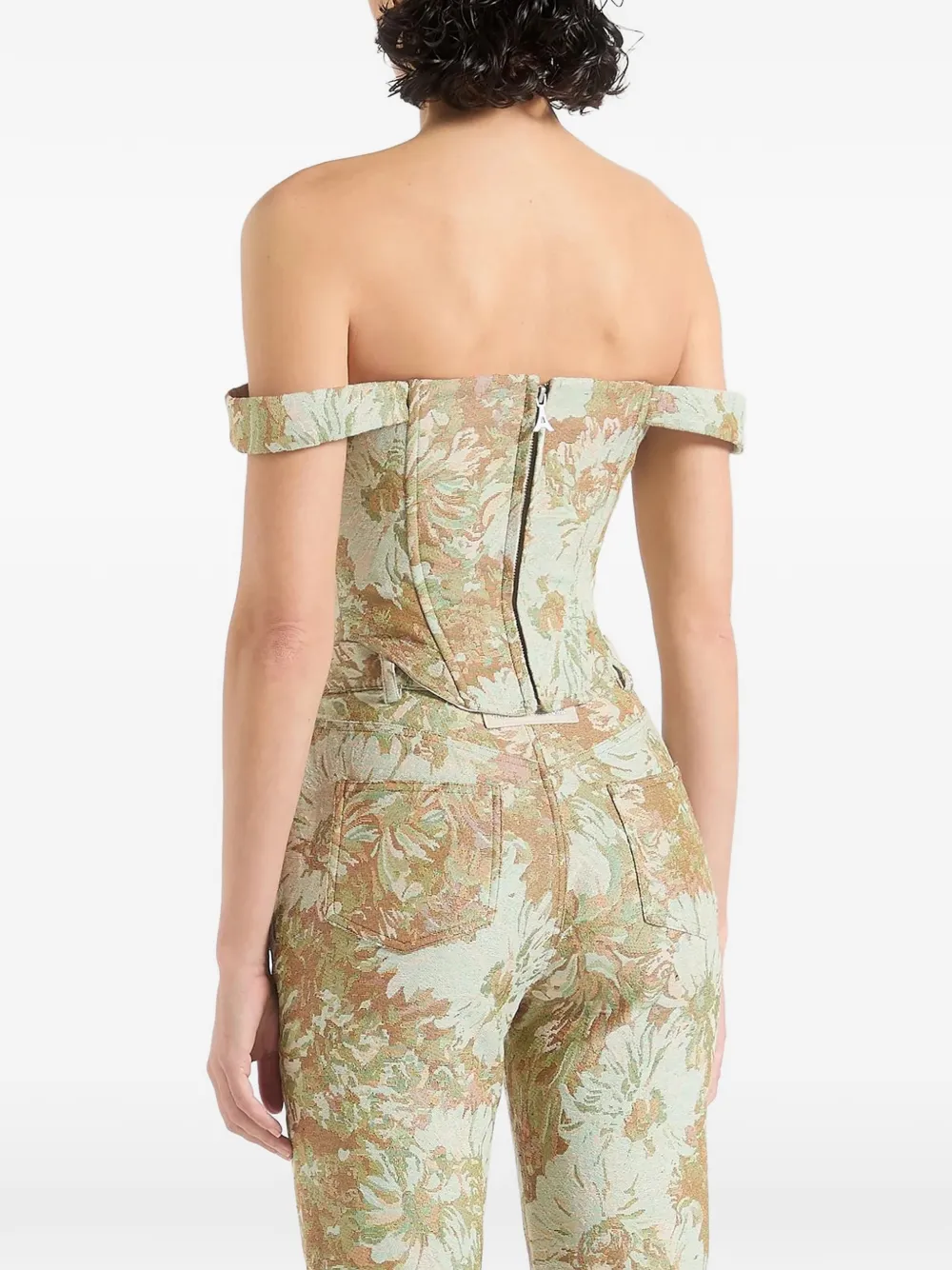 Manière De Voir Bonnie top met jacquard Groen