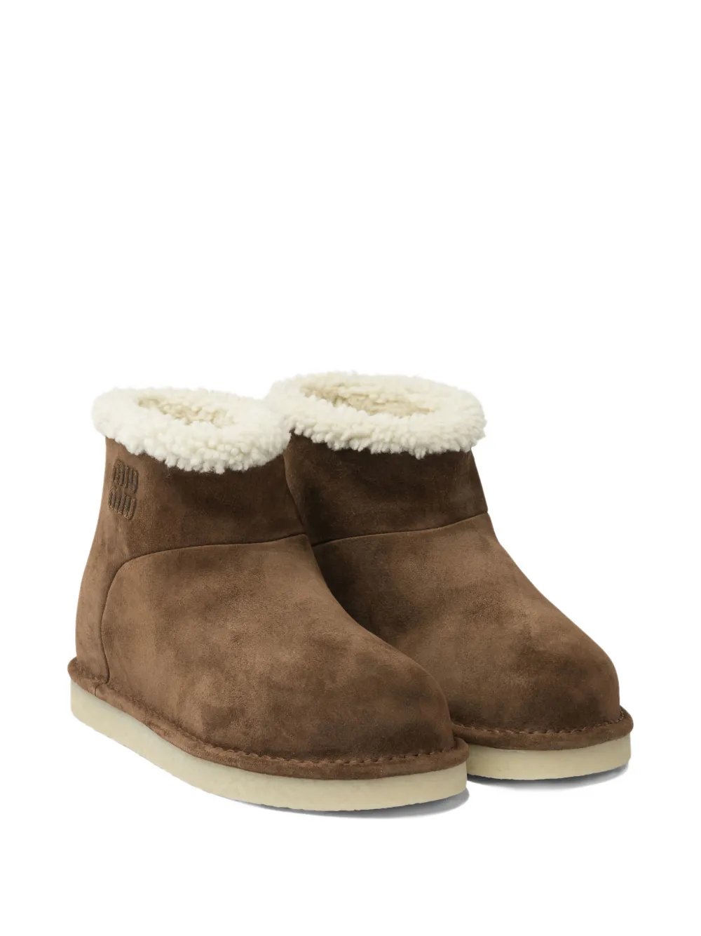 Miu Miu logo-detail shearling boots | Ankle Boots | Image 2