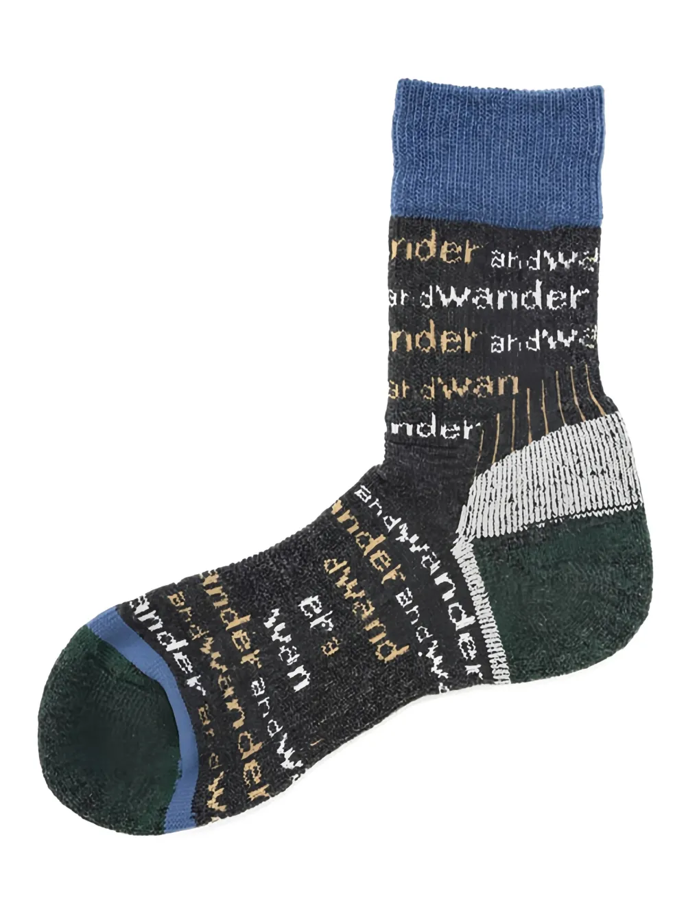 and Wander logo socks | Grey | Image 1