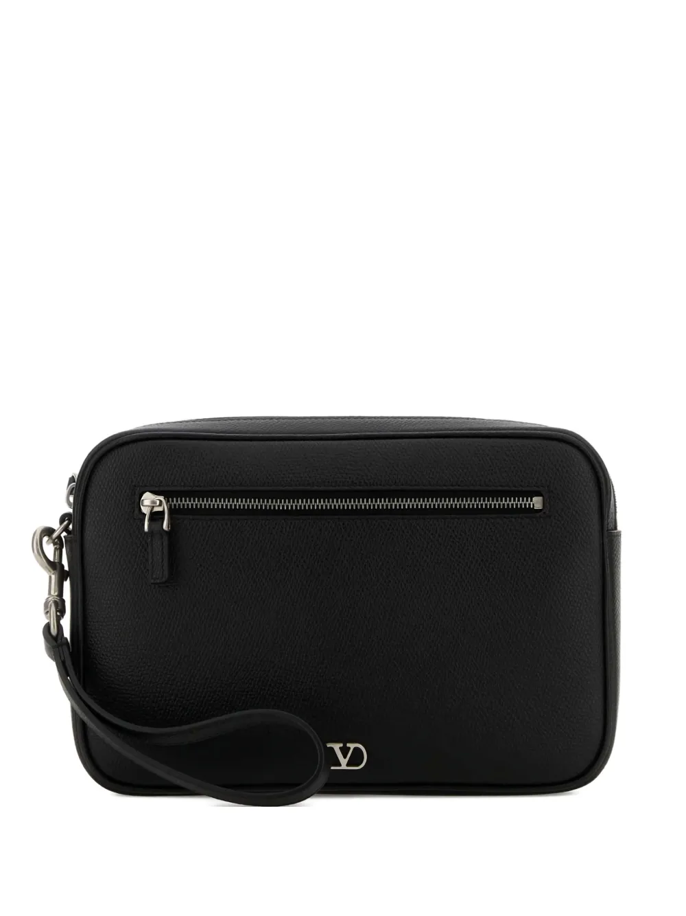 Valentino Garavani VLogo leather clutch Zwart