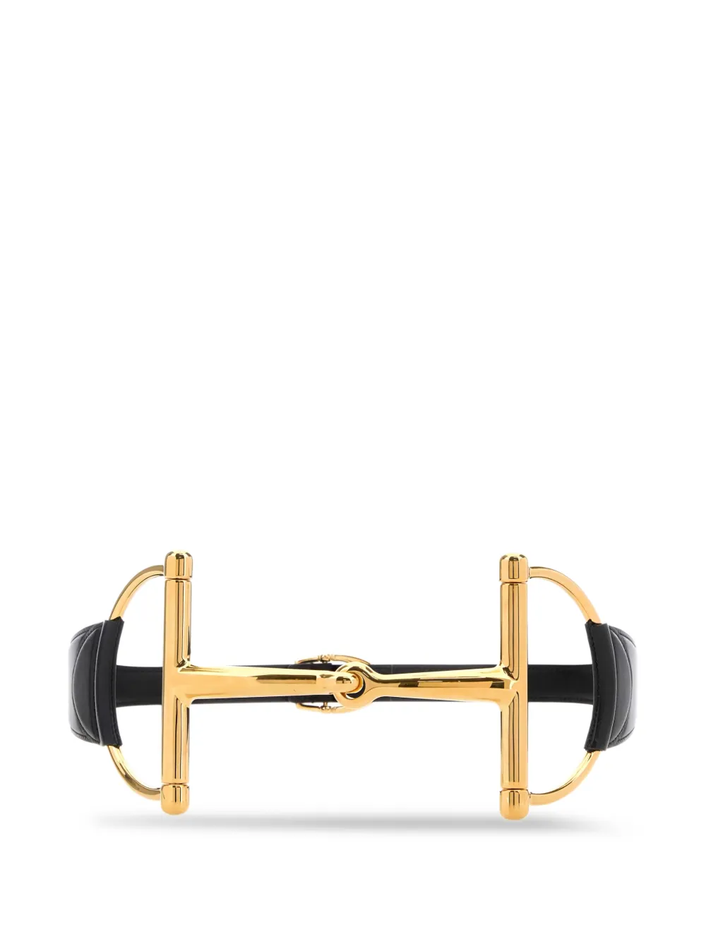 Gucci Horsebit-detail leather belt - Gold