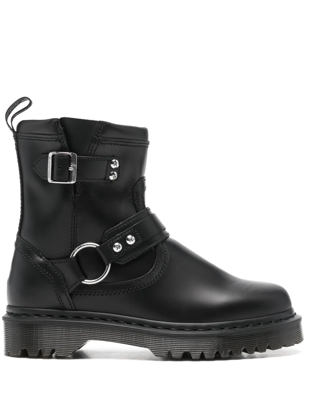 Dr. Martens Buckled Ankle Boots In Black