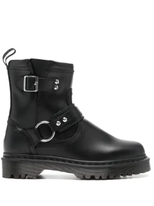 Dr. Martens Laceless Leather Boots | Black | FARFETCH ZA
