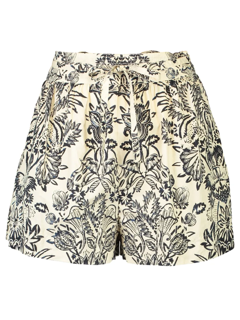 Ulla Johnson Rowan Belted Floral Shorts In Neutral