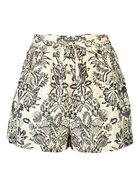 Ulla Johnson Rowan belted floral shorts