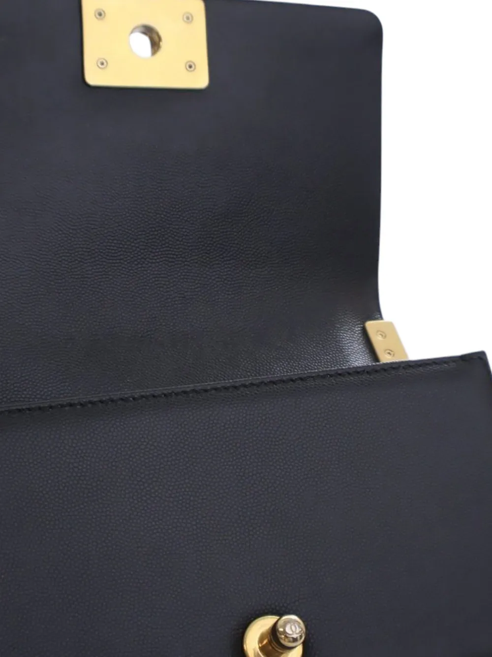 CHANEL Pre-owned 2021-2025 Small Quilted Caviar Boy Flap Crossbody Bag In Black